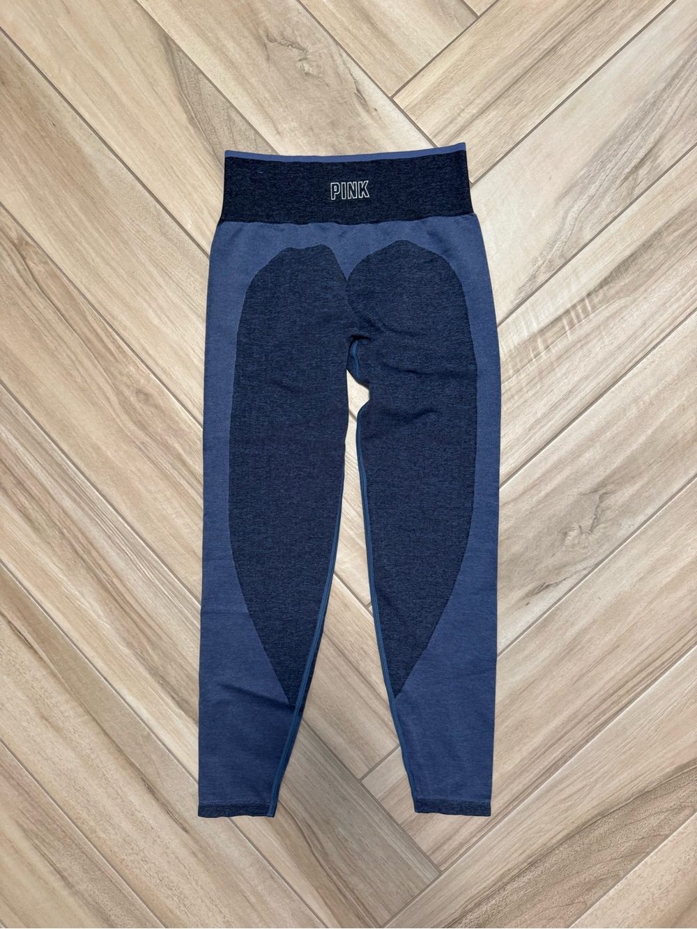 PINK Victoria's Secret Navy Two-Tone Seamless Leggings